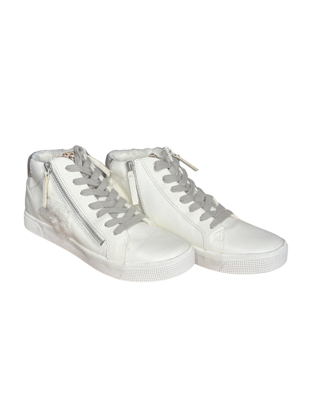 Dolce Vita White Leather Cheetah Print - Picture 3 of 5